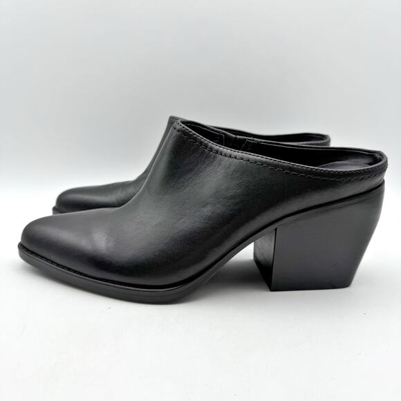 Naturalizer Womens Fairmont Mules US 8.5 Wide EU 39 Black Leather Slip On NWOB - Picture 8 of 12